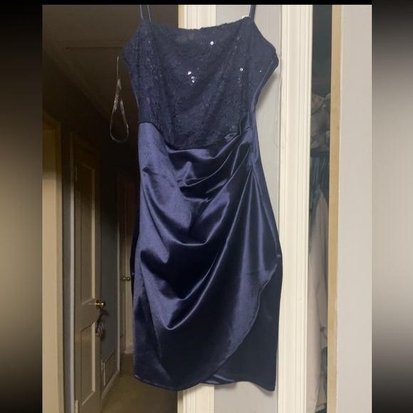 Blue formal mini dress - Picture 4 of 4